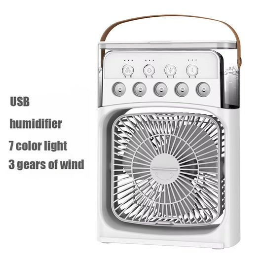 3 in 1 Fan Air Conditioner Household Small Air Cooler LED Night Light Portable Humidifier Air Adjustment Fan Office Home Fan New